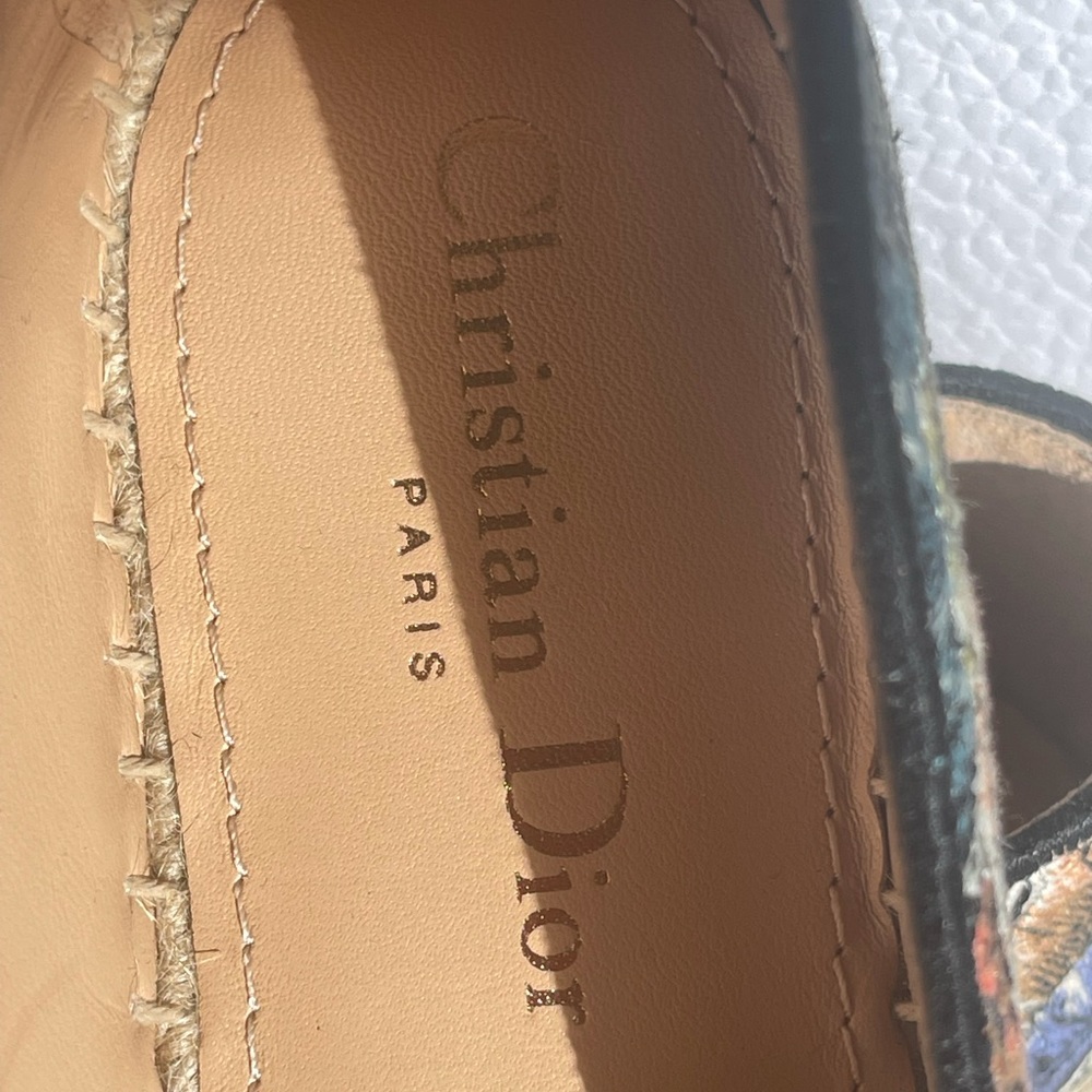 Dior floral Granville Espadrilles flats sneakers shoes new in box and dust bag - Picture 6 of 7